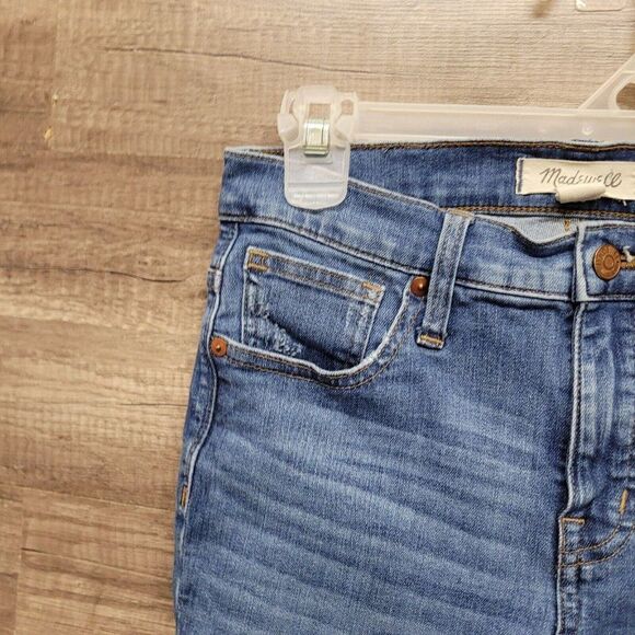 Madewell 9" High Rise Skinny Crop‎ Jeans Size 26 Womens Blue Denim Delmar Wash - Picture 6 of 16